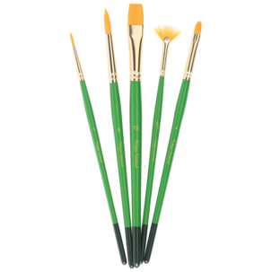 Wagner penslar akryl och akvarell syntetfiber 5-pack