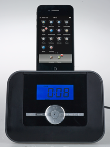 Klockradio med dockningsstation för iPhone/iPod