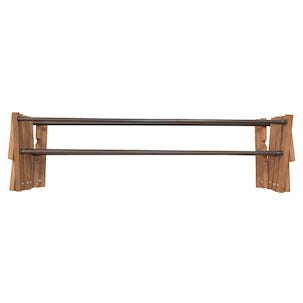 Aurora tørkestativ til vegg i tre og metall, uttrekkbart