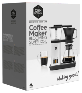 OBH Nordica Blooming Silver kaffebryggare, 1,25 liter