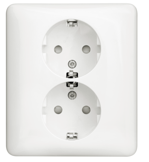 Schneider Exxact 2-vägs infällt vägguttag, 5-pack