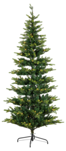 Julgran Orsa Slim 210 cm, smal gran med LED-belysning