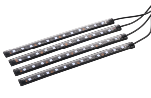 Auton sisävalo, LED-valolista, RGB, 4 kpl