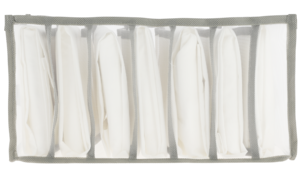 Laatikonjakaja farkuille, paidoille, alusvaatteille tai puseroille