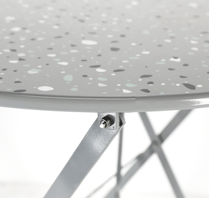 Caféset terrazzo, hopfällbart metall 