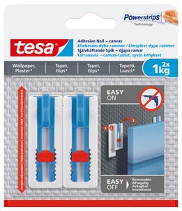 Tesa självhäftande spik canvas, 2-pack