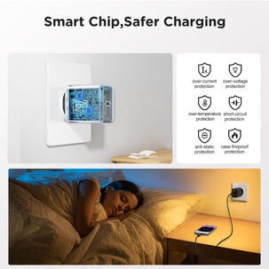 Lightning- til USB-C-lader 20 W med kabel, 1 m, svart