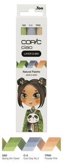 Copic Ciao Layer & Mix, pennor Natural Palette, 3-pack