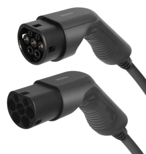 Deltaco laddkabel elbil, typ 2 till typ 2, 3 fas, 7 meter