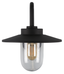 Stallykta Emil, vägglampa utomhus, svart