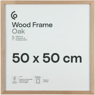 Kvadratisk fotoramme av FSC-merket tre på 50 x 50 cm