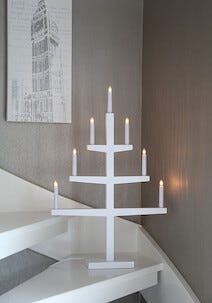 Star Trading Tripp adventsljusstake, vit