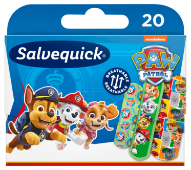 Salvequick plaster Paw Patrol, ulike størrelser, 20-pakning