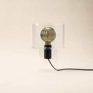 Northlight Kiara bordlampe i transparent akryl, 28 cm