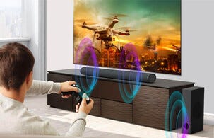 Exibel SE04PD lydplanke med subwoofer