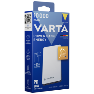 Varta Energy powerbank 10 000 mAh, 3 USB-portar
