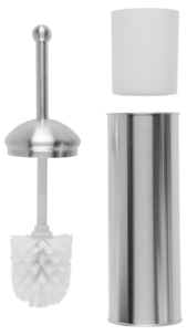 WC-harja, jossa vaihdettava harjaosa, ruostumatonta terästä