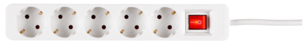 Grenuttag 5-vägs, strömbrytare, 1,4 m kabel