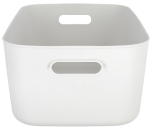 Serenity oppbevaringsboks i plast uten lokk, hvit