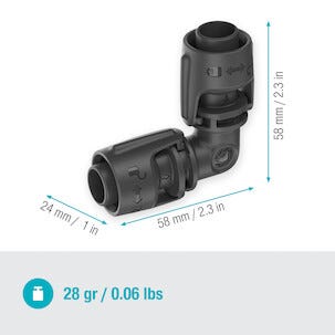 Gardena L-koppling 13 mm, 1/2 tum, 2-pack