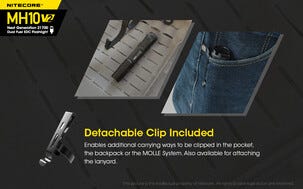 Nitecore vattentät laddbar ficklampa LED, 1200 lm