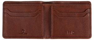 Korthållare i äkta läder, 8 fack, brun