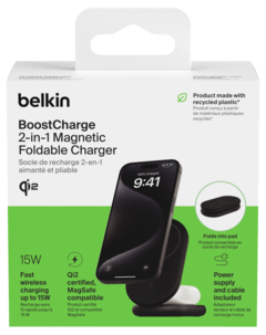 Belkin BoostCharge 2-i-1 laddstation, WIZ028vf
