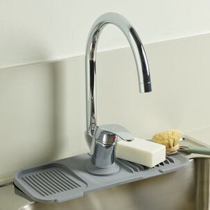 Stänkskydd för kökskran och diskbänk, silikon, 15 x 37 cm