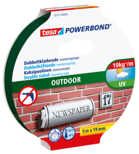 Tesa, dobbeltheftende teip, utendørs