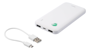 Deltaco Powerbank 10 000 mAh, 2 x USB-A