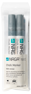 Naga merkepenn glass, speil, 4,5 mm, 2-pakning