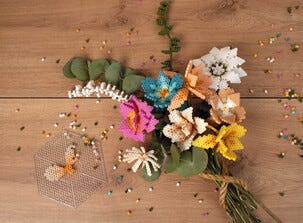 Pärlset blommor pysselset, från 12 år