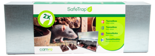 SafeTrap tunnelbox med 2 råttfällor