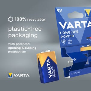Varta Longlife Power 9V batteri, 2-pack