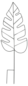Kasvituki Lehti, 118 cm