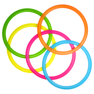 Hoppa hage och kastspel 2-i-1 lekringar, från 3 år