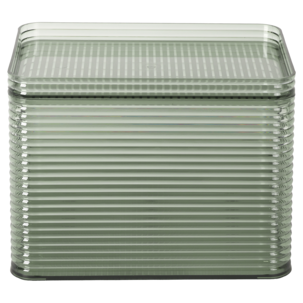 Pinottava säilytyslaatikko, kansi, läpinäkyvä vihreä