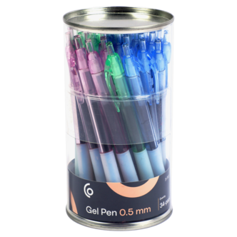 Gelpenna svart 0,5 mm storpack, 34-pack