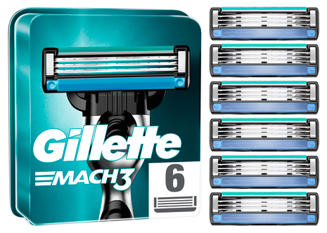 Gillette Mach3, rakblad 6-pack