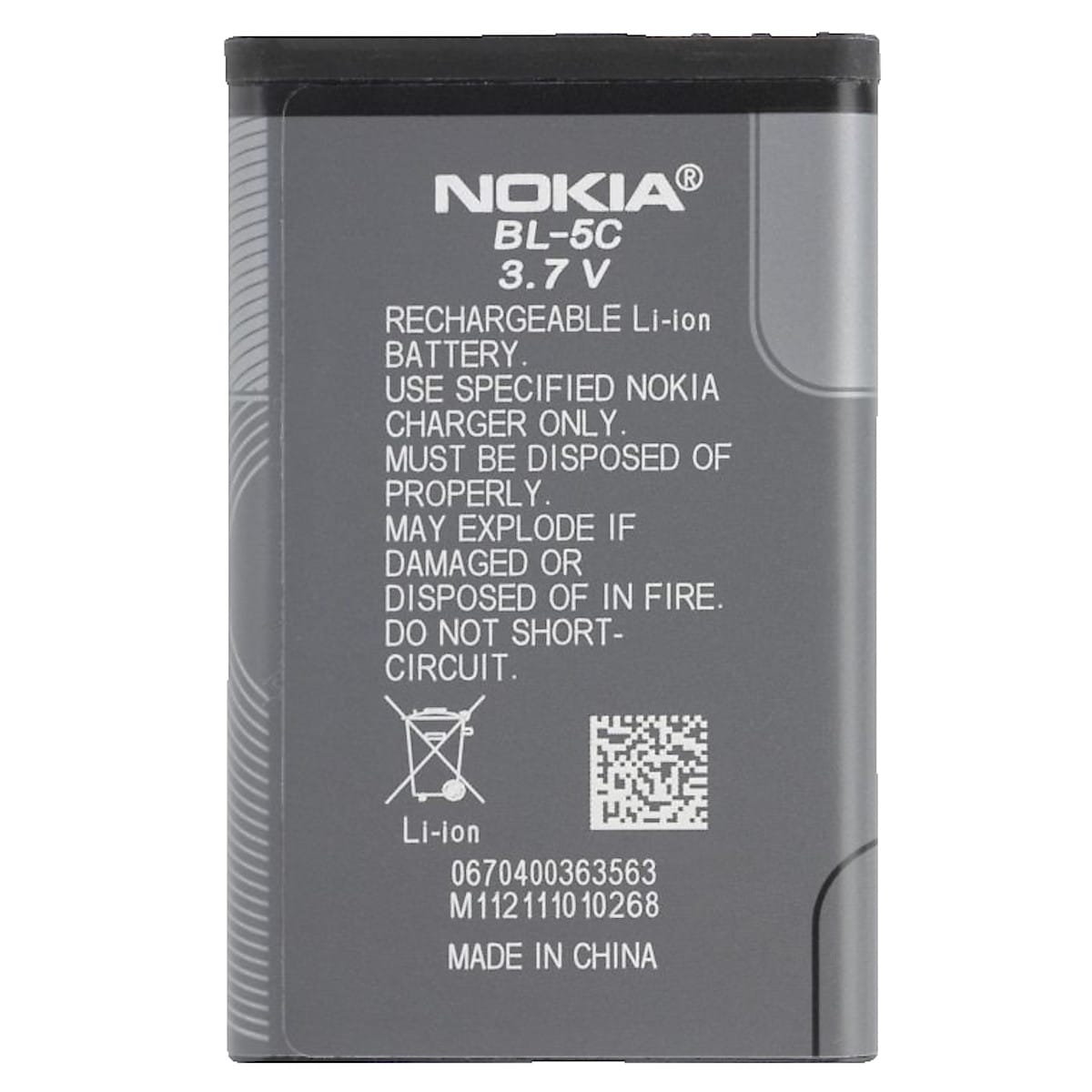 Nokia BL-5C mobiltelefonbatteri 