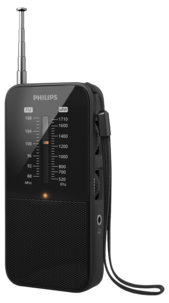 Philips TAR1509 bärbar FM/MW-radio, batteridriven 