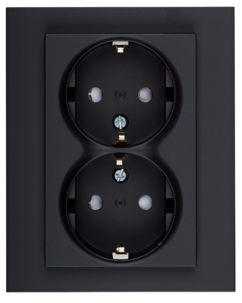 Elko Plus 2-vägs infällt vägguttag för standarddosa