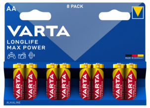 Varta Longlife Max Power AA/LR6-batterier, 8-pack