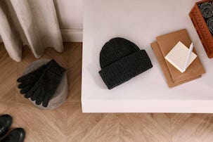 Hanskat villaa, harmaa