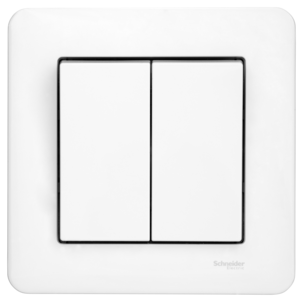 Schneider Exxact strömbrytare kron infälld vit 5-pack