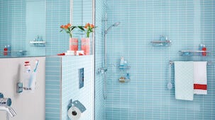 Tesa Aluxx bred duschhylla självhäftande, krom