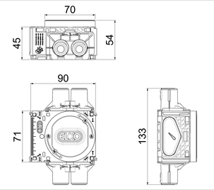 ELKO Flexi+ enkel boks, lav, ring