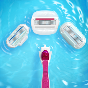 Gillette Venus & Olay Sugarberry barberblader, 3-pack 