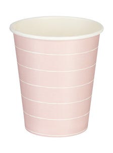 Pappersmuggar 23 cl rosa/vit, 20-pack