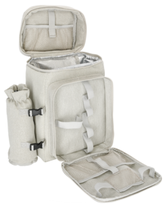 Picknickryggsäck med kylfack, beige